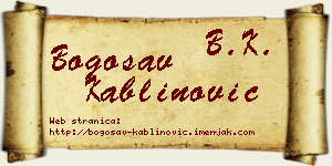 Bogosav Kablinović vizit kartica